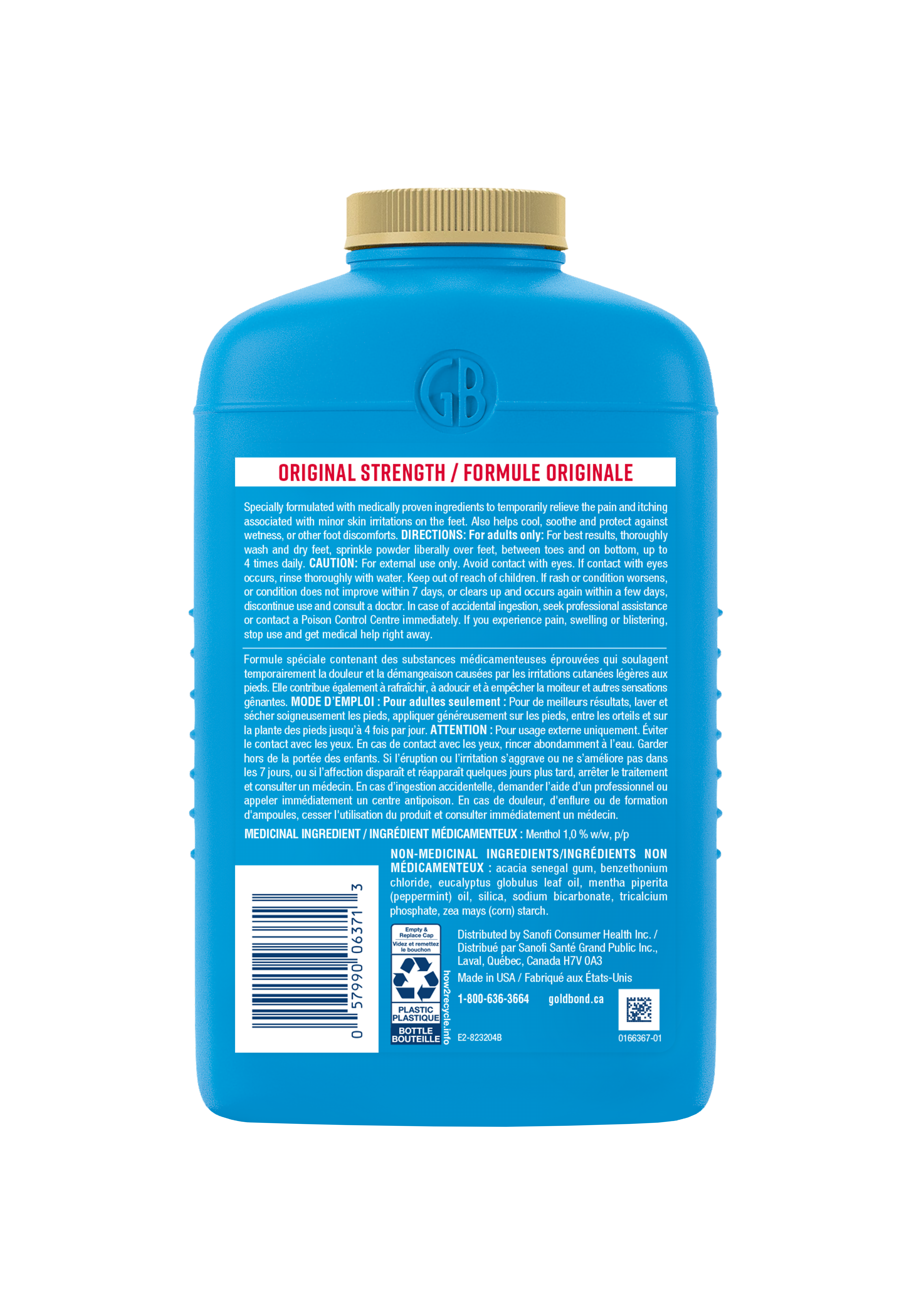 Poudre médicamenteuse pour les pieds – formule originale Gold Bond®