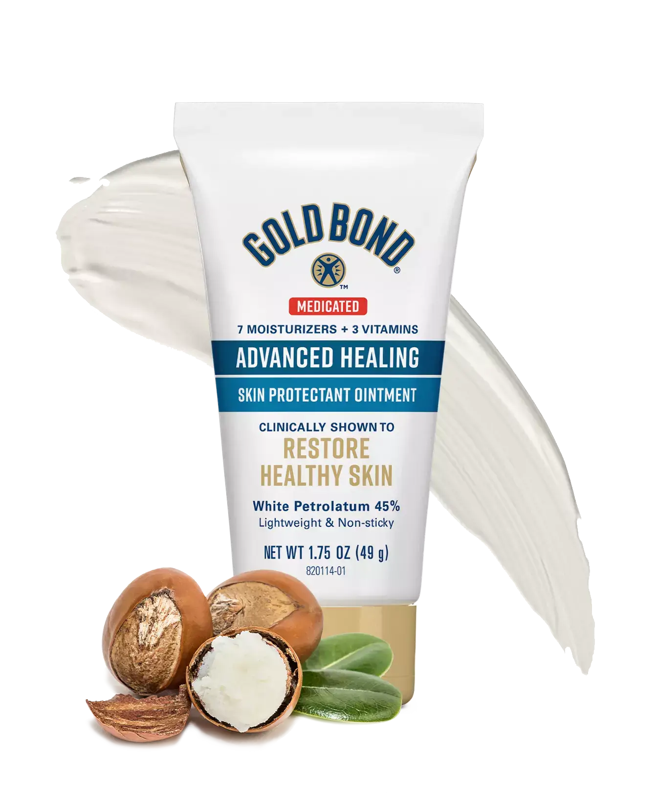 Front of Gold Bond® Advanced Healing Ointment tube