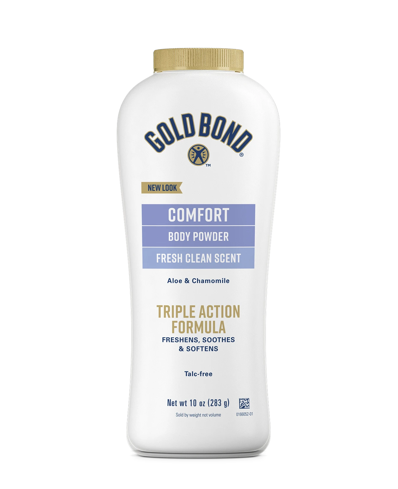 Front of Gold Bond Comfort Body Powder bottle