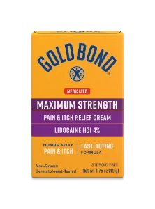 Front of Gold Bond® Maximum Strength Medicated Pain & Itch Relief Cream with Lidocaine