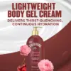 Packaging of Gold Bond® Scented Body Creams and benefit statements. Cherry crush scented body cream.