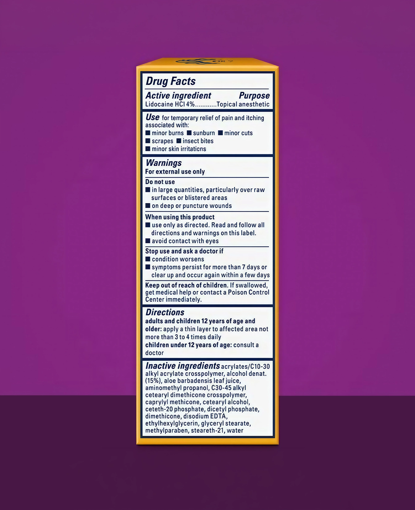 Side of Gold Bond® Maximum Strength Medicated Pain & Itch Relief Cream with Lidocaine
