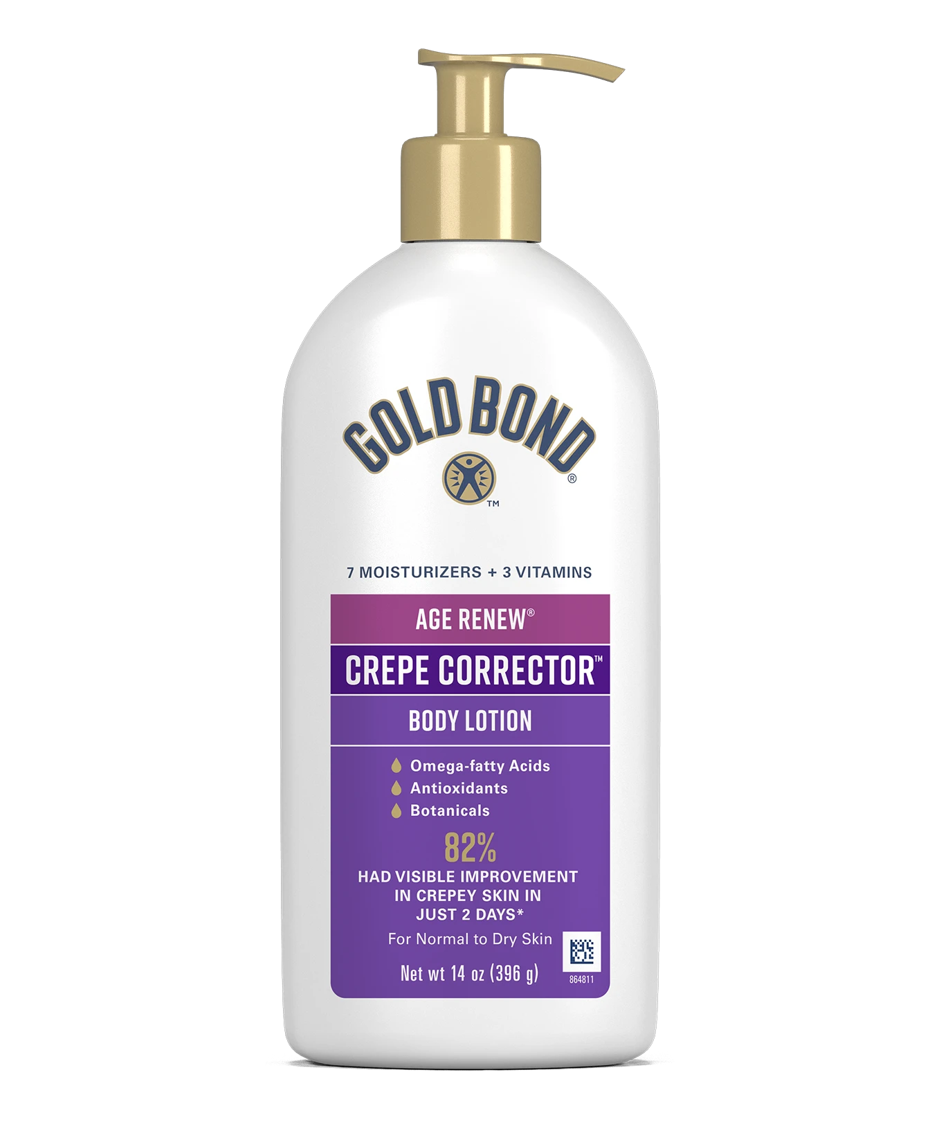 Front of Gold Bond Age Renew Crepe Corrector body Lotion tube