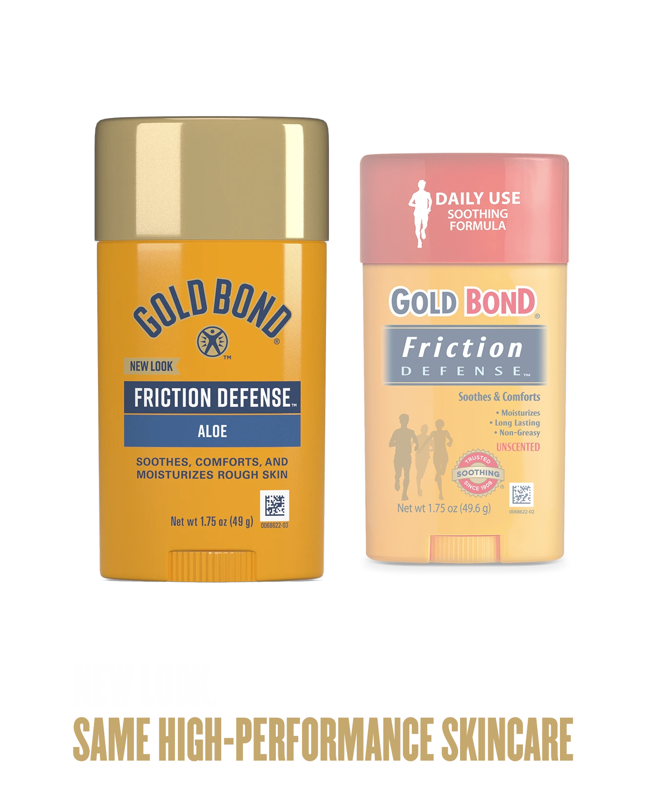 Gold Bond Friction Defense Moisturizing Stick Old VS New