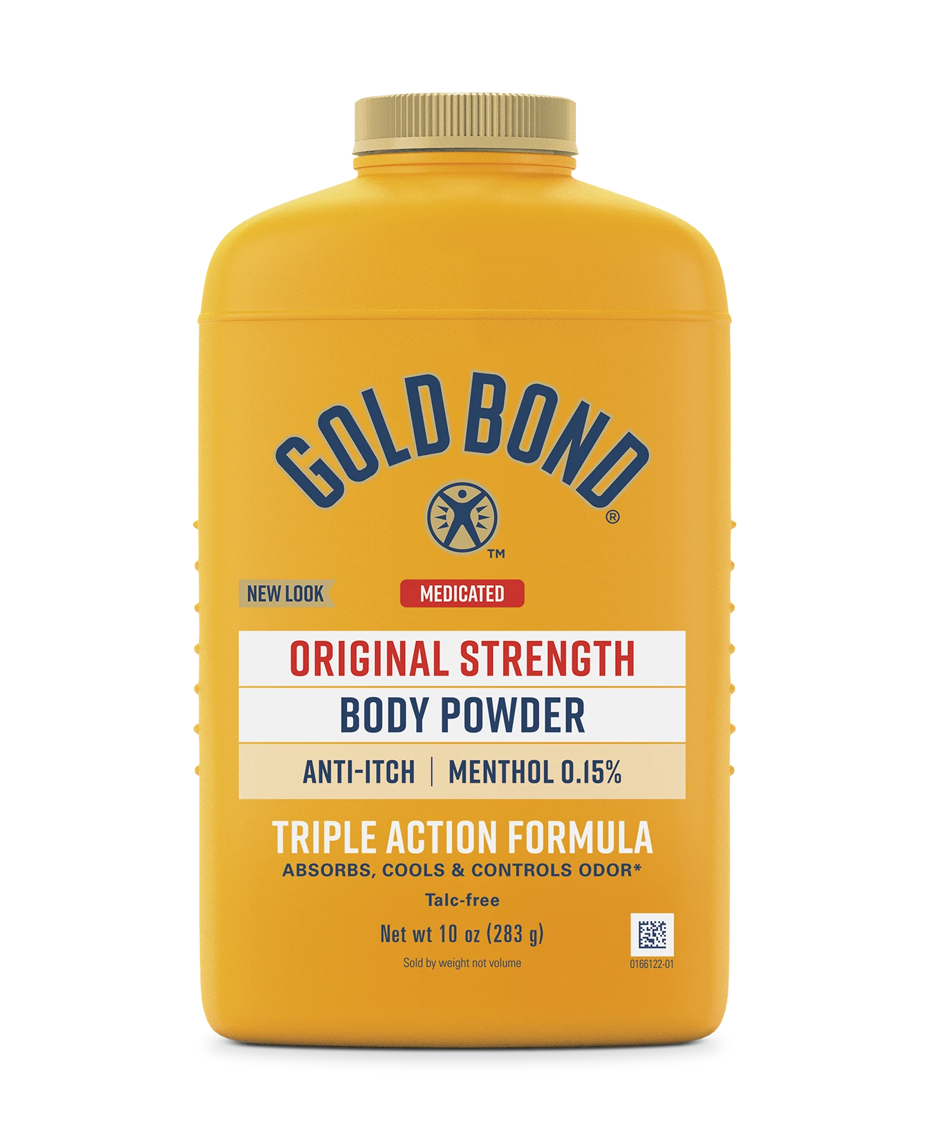 Front of Gold Bond Original Strength Medicated Body Powder bottle 1oz