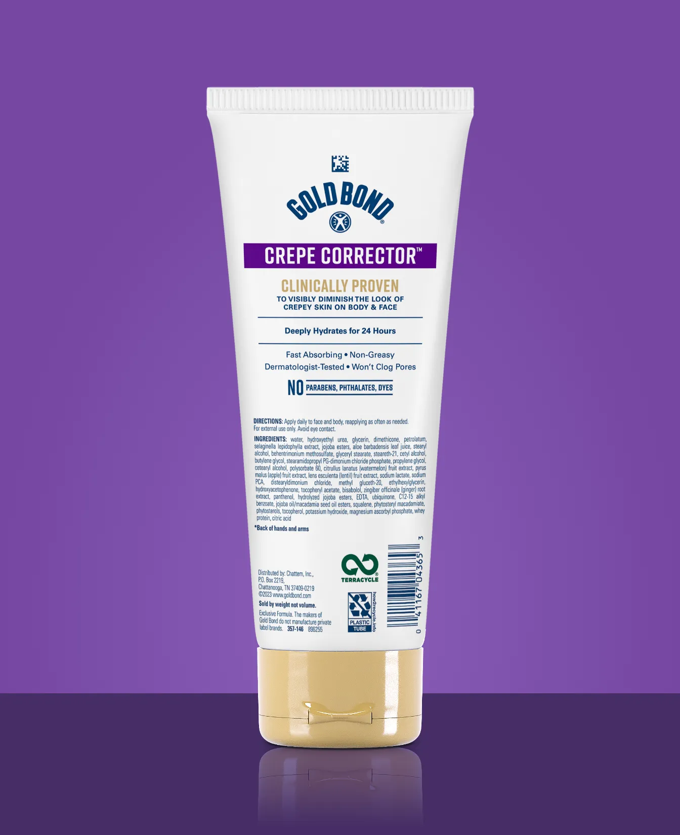 Back of Gold Bond Age Renew Crepe Corrector body Lotion 8oz