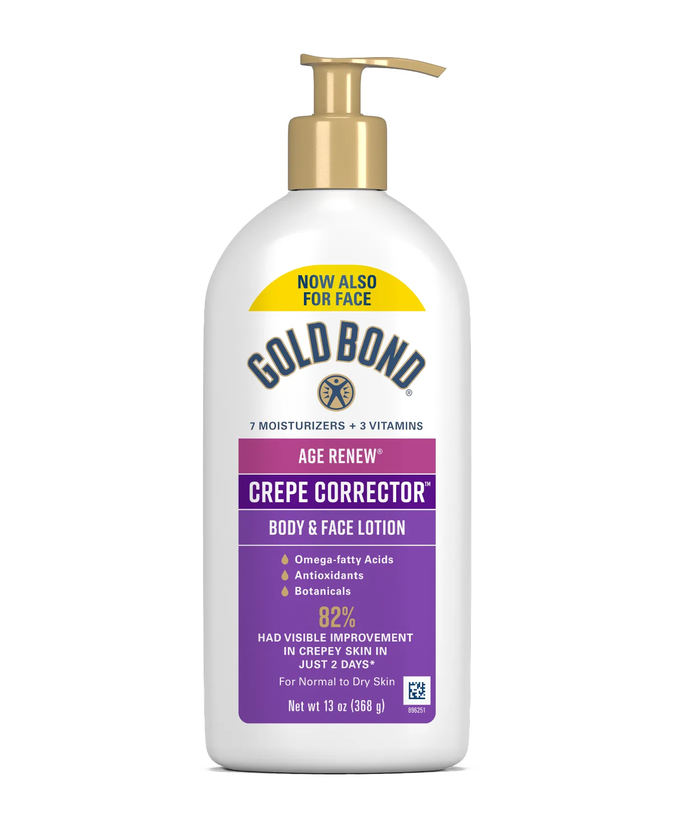 Front of Gold Bond Age Renew Crepe Corrector body Lotion tube