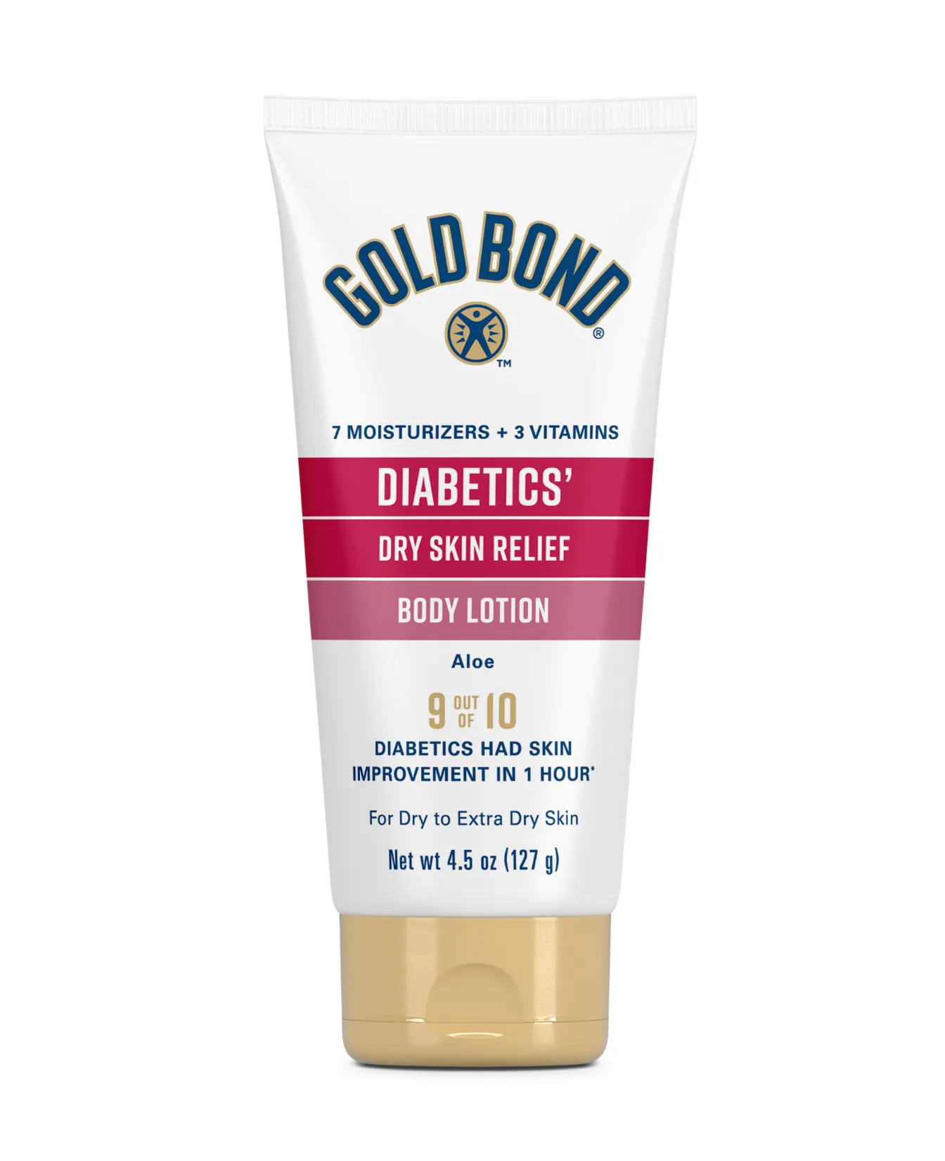 Front of Gold Bond Diabetics’ Dry Skin Relief Lotion tube