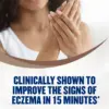 Packaging of Gold Bond® Eczema Relief Medicated Skin Protectant Cream/Lotion and benefit statements.
