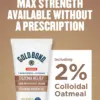 Packaging of Gold Bond® Eczema Relief Medicated Skin Protectant Cream/Lotion and benefit statements.