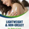 Lightweight, non-greasy lotion for body and face