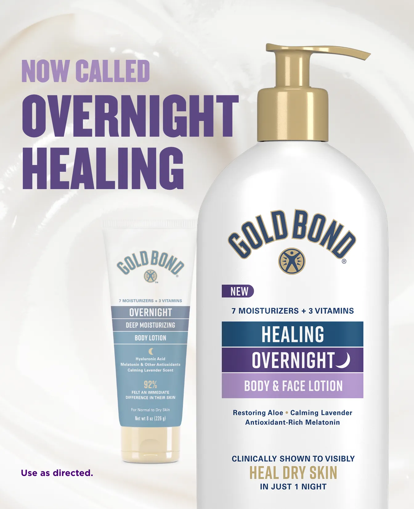 Gold Bond Overnight Deep Moisturizing Lotion benefits and statements