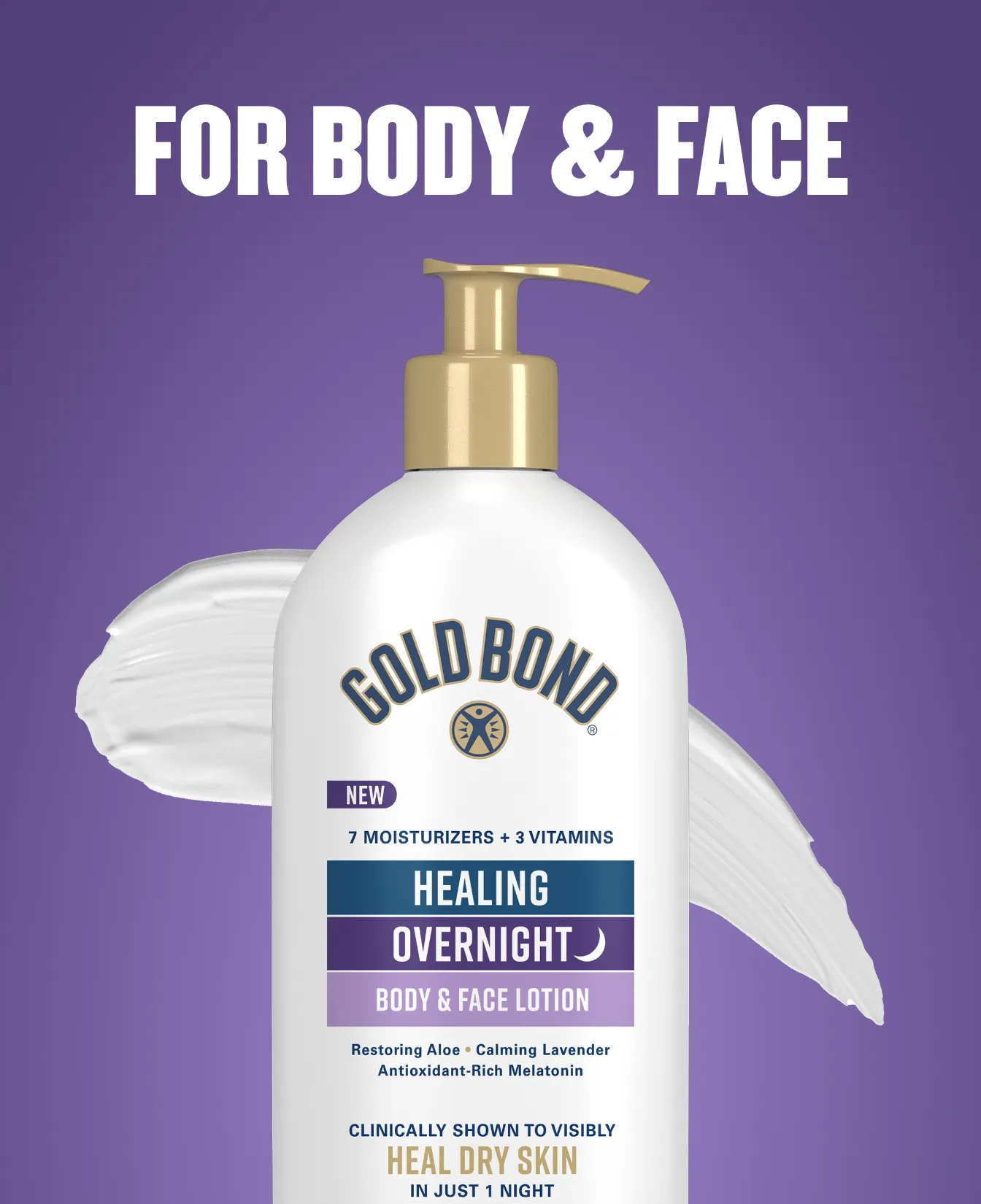 Gold Bond Overnight Deep Moisturizing Lotion benefits and statements