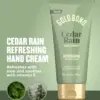 Gold Bond Scented Hand Creams packaging and benefit statements. Cedar Rain Refreshing Hand Cream.