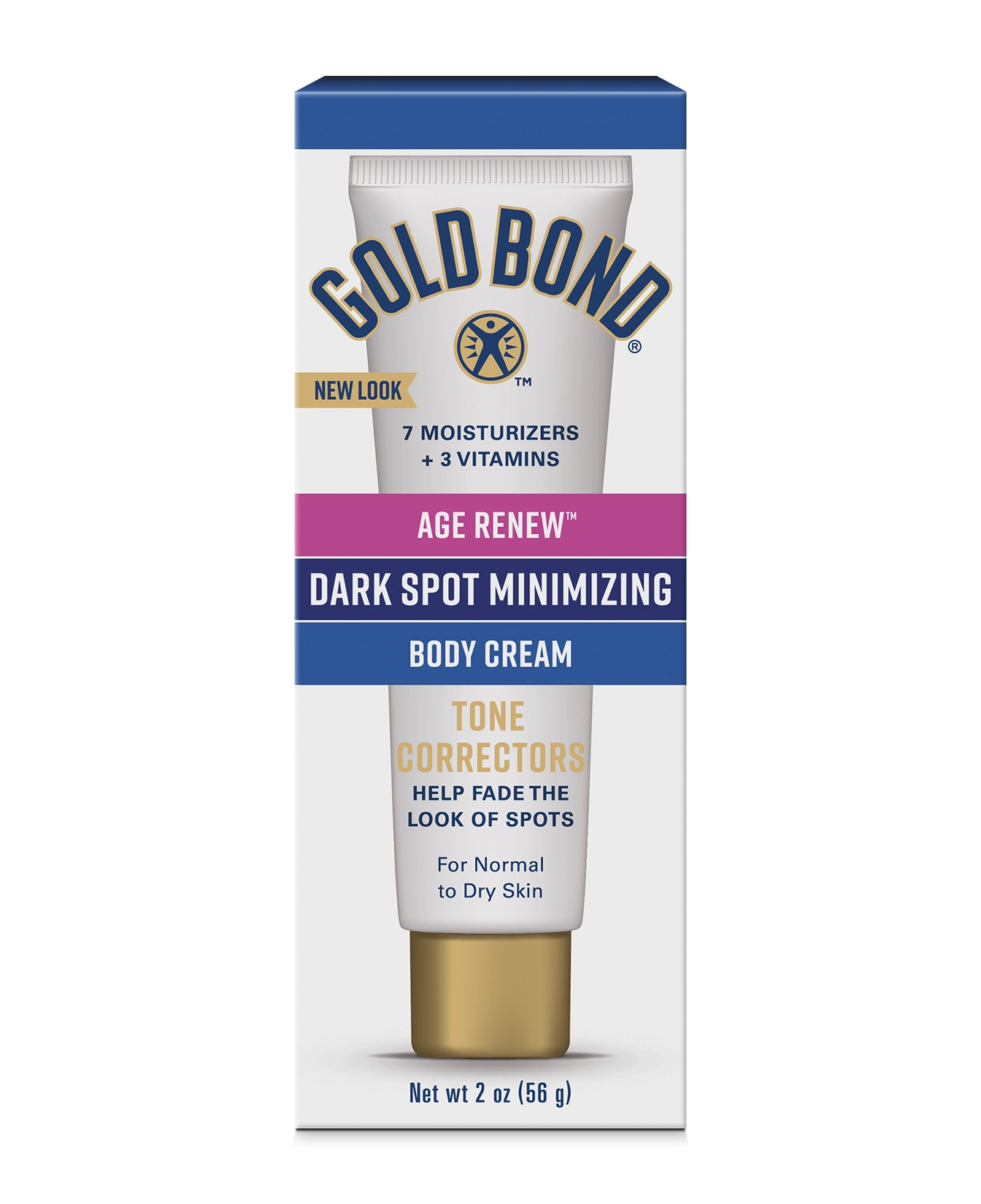 Front of Gold Bond Dark Spot Minimizing Body Cream box