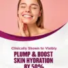 Gold Bond Plumping Collagen Lotion Body and Face Serum Lotion packaging and benefit statements.